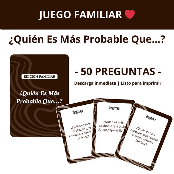 Juego: ¿Quién Es Más Probable Que…? VIP