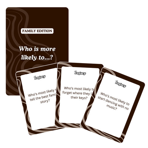 Family Card Game – Who Is More Likely To? (Printable) VIP